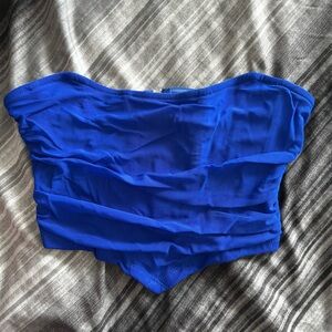 SHEIN Blue Crop Top